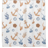 Waterverf oceaan douchegordijn (Voorkant)