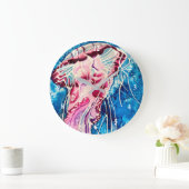 Waterverf oceaan grote klok (Huis)