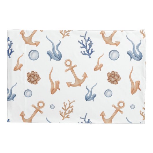 Waterverf oceaan kussensloop (Achterkant)