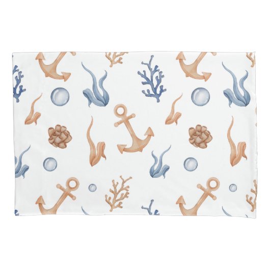 Waterverf oceaan kussensloop (Voorkant)