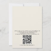 Waterverf Oceaan Kuststrand QR-code Huwelijk Kaart (Achterkant)
