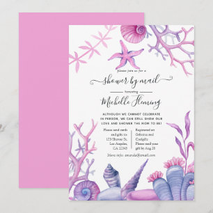 Waterverf Oceaan Leven Baby Shower per Post Kaart