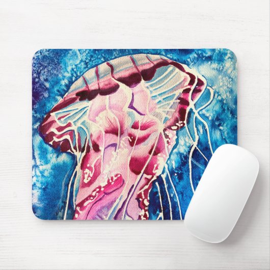 Waterverf oceaan muismat (Met muis)