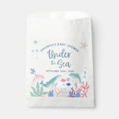 Waterverf Oceaan onder het Zee Baby shower Bedankzakje (Voorkant)