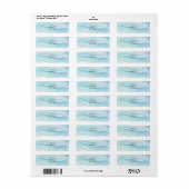 Waterverf Oceaan Retouradreslabel Etiket (Full Sheet)