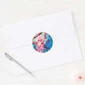 Waterverf oceaan ronde sticker (Envelop)