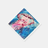 Waterverf oceaan servet (Hoek)