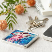 Waterverf oceaan sleutelhanger (Zijkant)