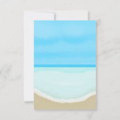 Waterverf Oceaan Strand Bruiloft RSVP Kaart (Achterkant)
