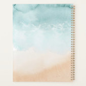 Waterverf Oceaan Strand Gepersonaliseerde Planner (Achterkant)