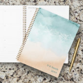 Waterverf Oceaan Strand Gepersonaliseerde Planner