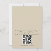 Waterverf Oceaan Strand Kust QR Code Bruiloft Kaart (Achterkant)