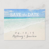 Waterverf Oceaan | Strand Save the Date Briefkaart (Voorkant)