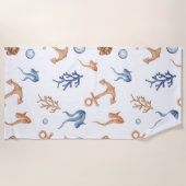 Waterverf oceaan strandlaken (Voorkant)