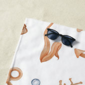 Waterverf oceaan strandlaken (In situ)