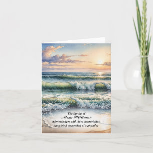 Waterverf Oceaan Surf Sympathie Bedankkaart