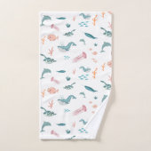 Waterverf Oceaan Zee Dieren Patroon Bad Handdoek (Handdoek)