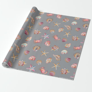 Waterverf Oceaan Zee Dieren Patroon Cadeaupapier