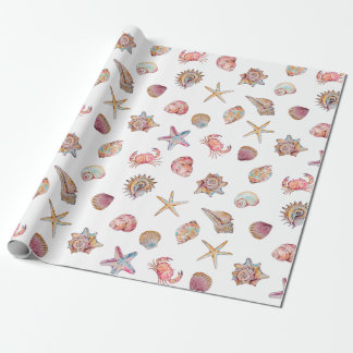 Waterverf Oceaan Zee Dieren Patroon Cadeaupapier