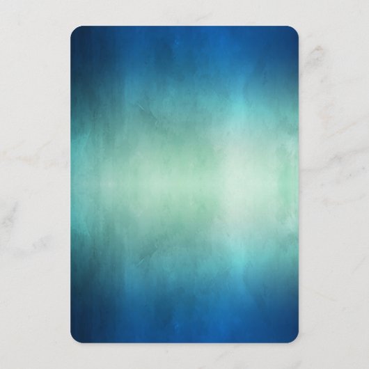 Waterverf Oceaan Zeester Strand Bruiloft Menu (Achterkant)