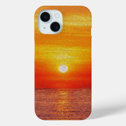 Waterverf oceaan zonsondergang zomer strand golven Case-Mate iPhone case (Achterkant)