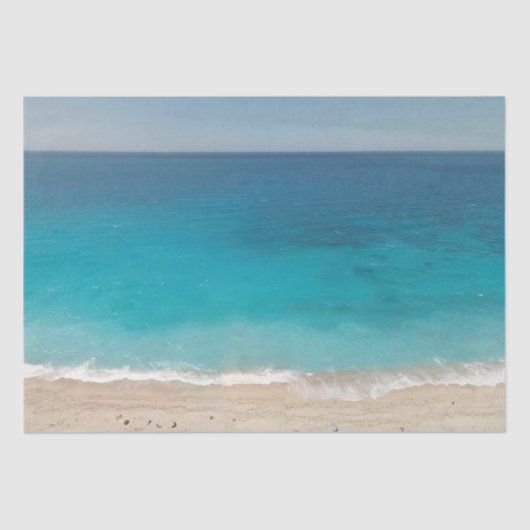 Waterverf oceaanachtergrond ontkoppeling tissuepapier (Voorkant)