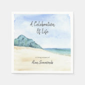 Waterverf oceaanbedekking hoorns viering van het l servet (Voorkant)