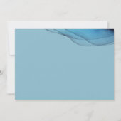 waterverf oceaanblauw aquamarine bedankkaart (Achterkant)