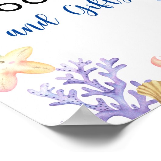 Waterverf oceaandieren - Boeken en geschenken Poster (Hoek)