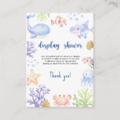 Waterverf oceaandieren - display douche informatiekaartje (Voorkant)