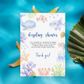 Waterverf oceaandieren - display douche informatiekaartje