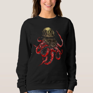Waterverf oceaandieren octopus duiker trui