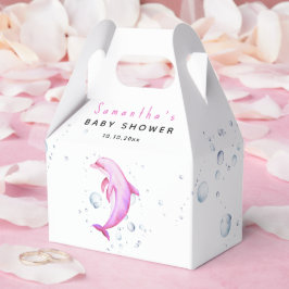 Waterverf oceaandolfijn babyshower bedankdoosjes