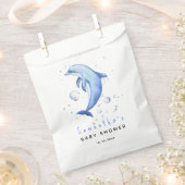 Waterverf oceaandolfijn babyshower bedankzakje (Geknipt)