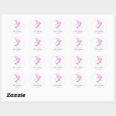 Waterverf oceaandolfijn babyshower ronde sticker (Vel)