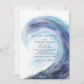 Waterverf oceaangolf | Bruiloft Kaart (Voorkant)