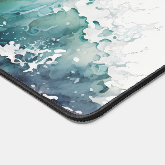 Waterverf oceaangolf bureaumat (Hoek)