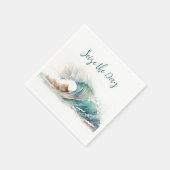 Waterverf oceaangolf servet (Hoek)