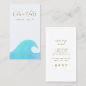 Waterverf oceaangolfterrein visitekaartje (Voorkant / Achterkant)