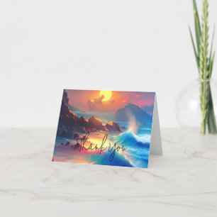 Waterverf oceaangolven aanpasbaar kaart