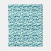 Waterverf oceaangolven fleece deken (Voorkant)