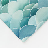 Waterverf oceaangolven fleece deken (Hoek)