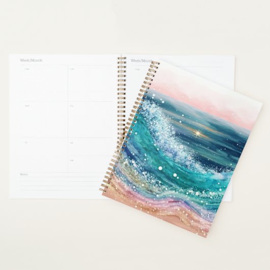 Waterverf oceaangolven planner (Display)