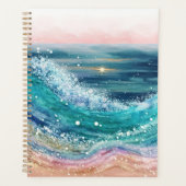 Waterverf oceaangolven planner (Voorkant)
