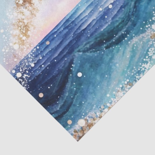 Waterverf oceaangolven tissuepapier (Detail)