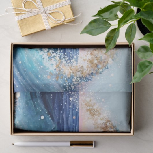 Waterverf oceaangolven tissuepapier (Geschenk)