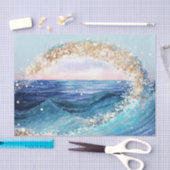 Waterverf oceaangolven tissuepapier (Craft)