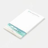 Waterverf Oceaangolven zeesterren Notitieblok Post-it® Notes (Schuin)