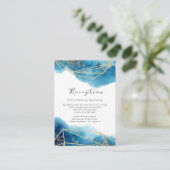 waterverf oceaanhemelse ontvangst informatiekaartje (Staand voorkant)