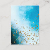 waterverf oceaanhemelse ontvangst informatiekaartje (Achterkant)